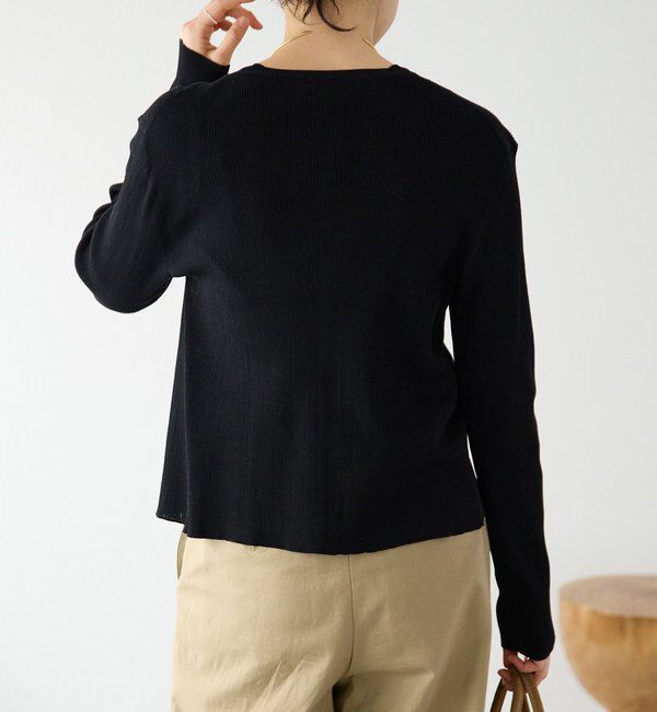  「【アンサンブル対応可】コットンリブカーディガン」|カーディガン|