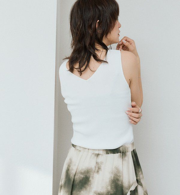  「予約【接触冷感機能付き】クールタッチ2wayニットタンクトップ」|ニット・セーター|