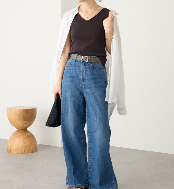  「予約【接触冷感機能付き】クールタッチ2wayニットタンクトップ」|ニット・セーター|