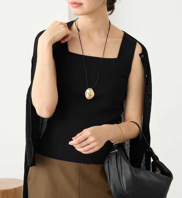  「予約【接触冷感機能付き】クールタッチ2wayニットタンクトップ」|ニット・セーター|