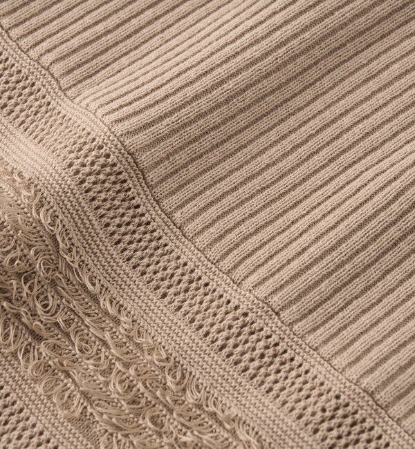  「予約【セットアップ対応可】フリンジボーダーニットスカート」|スカート|