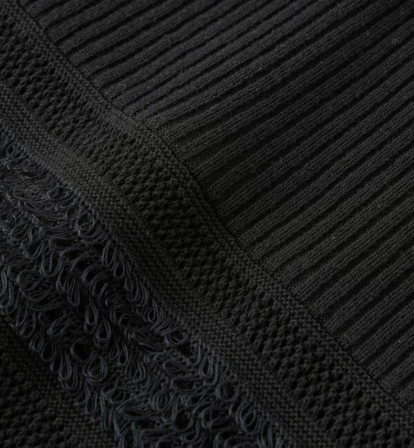  「予約【セットアップ対応可】フリンジボーダーニットスカート」|スカート|