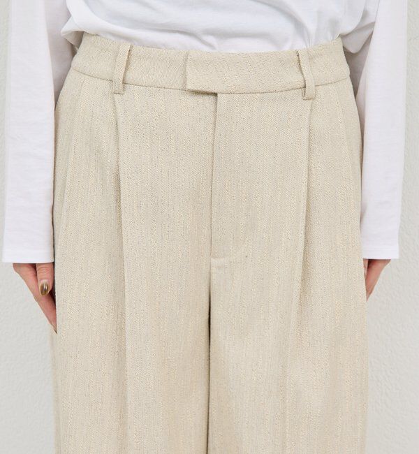  「【セットアップ対応】ダブルタックツイードパンツ」|チノ|