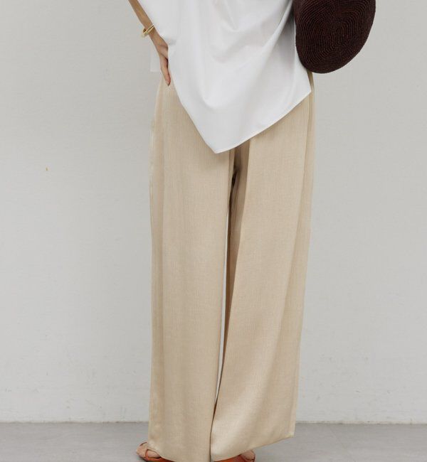 「サテンヨウリュウワイドパンツ」|チノ|