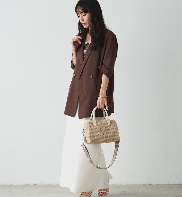  「ナイロンラフィアミニボストンバッグ」|ボストンバッグ|