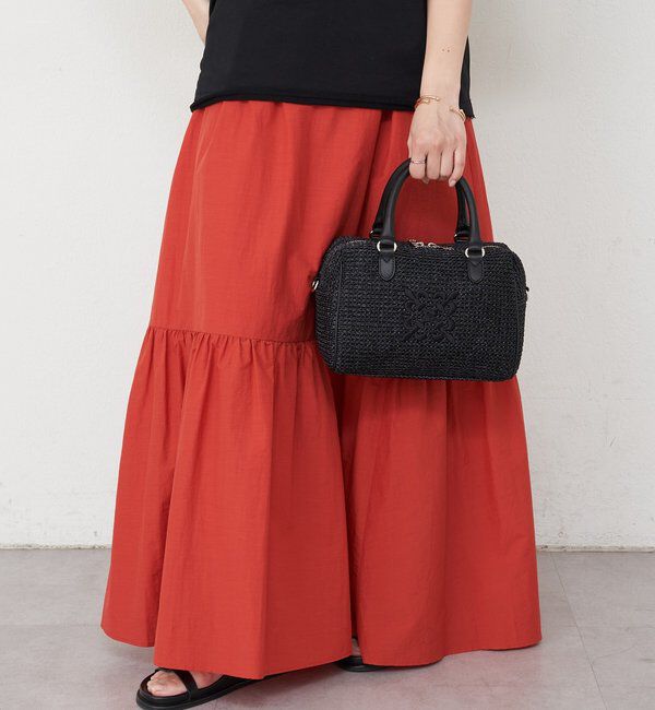  「ナイロンラフィアミニボストンバッグ」|ボストンバッグ|