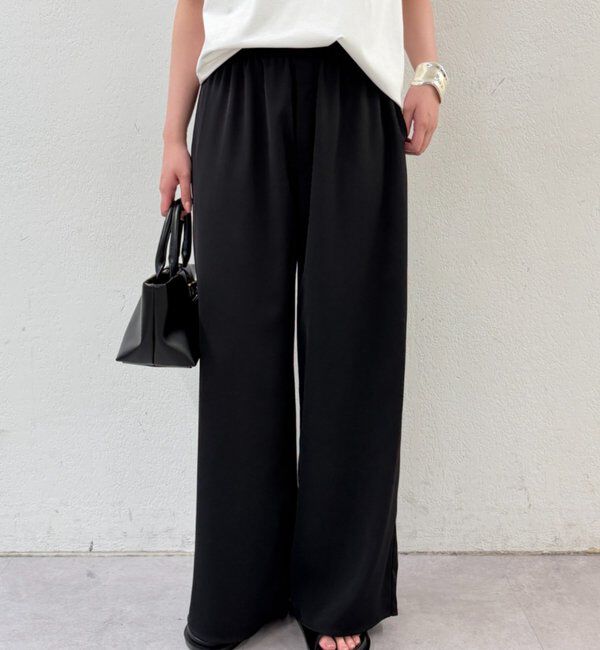  「イージーワイドタックパンツ」|チノ|ブラック