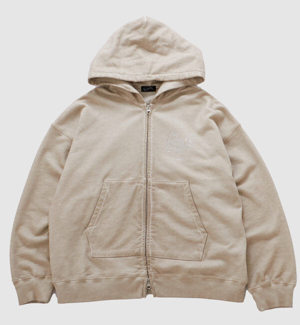  「【SLOPPY】 ラインストーンジップパーカー」|パーカー|