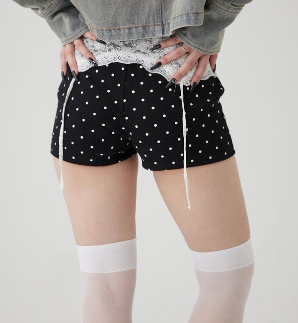  「【SLOPPY/スロッピー】リブショートパンツ」|チノ|