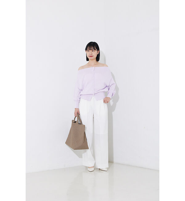 Rouge vif「オフショルダー2WAYカーディガン」|カーディガン|