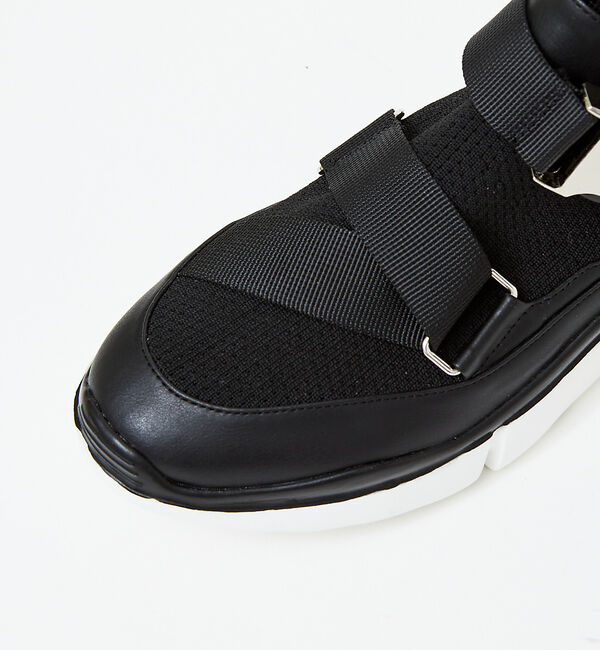 AU BANNISTER「ダブルベルトニットスニーカー」|スニーカー|