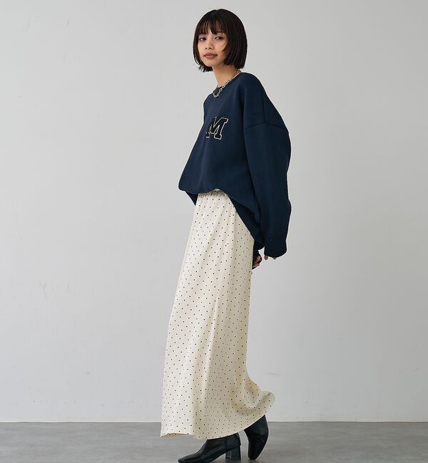 abahouse mavie「スウェットライク刺繍ニット」|ニット・セーター|