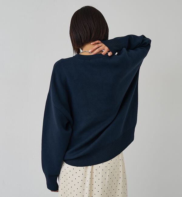 abahouse mavie「スウェットライク刺繍ニット」|ニット・セーター|