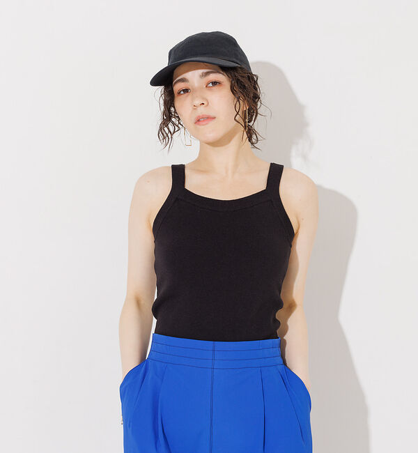 NOMINE「カップイン アメスリ ニット タンクトップ」|キャミソール|ブラック系その他1