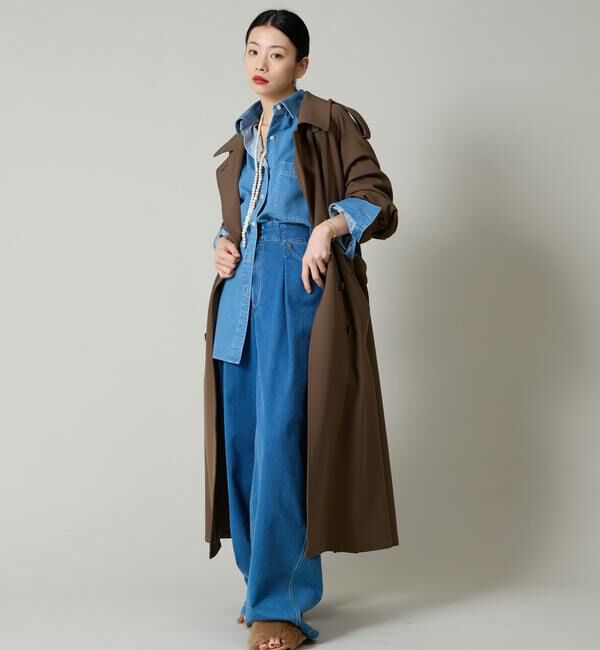 Liesse「タックデニムカービィパンツ」|デニム|