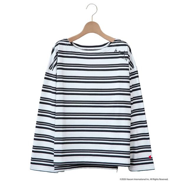 Liesse「《コラボ》Emily in Paris　ボーダーカットソー」|Tシャツ・カットソー|ホワイト&times;ブラック