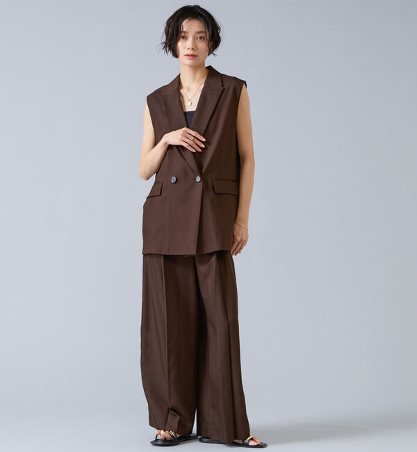 Liesse「テンセルナイロンテーラードジレ」|ベスト・ジレ|