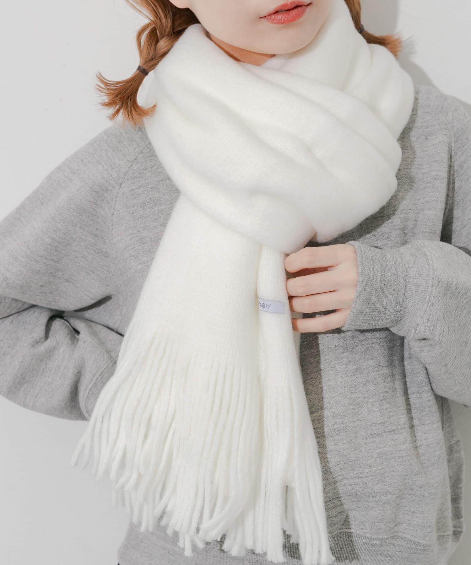 SMELLY「ソフトボリュームマフラー」|マフラー|ホワイト