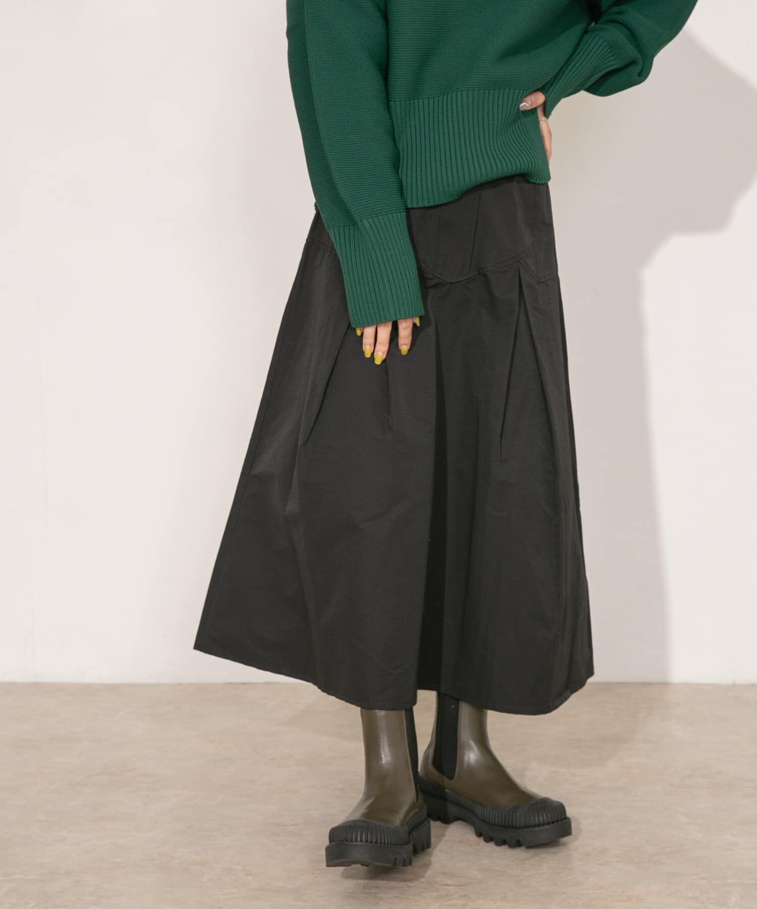  「タックミディスカート」|スカート|