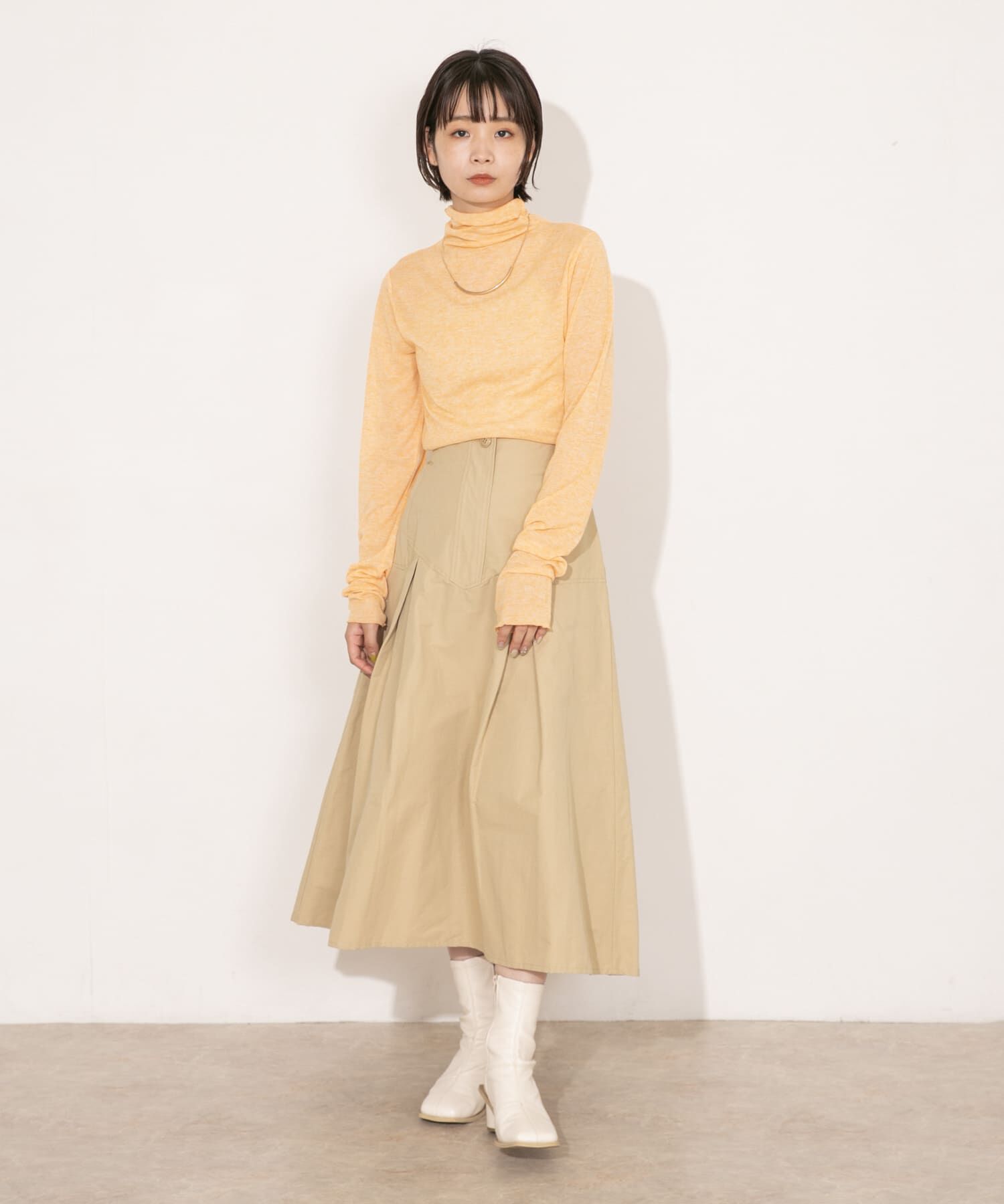  「タックミディスカート」|スカート|