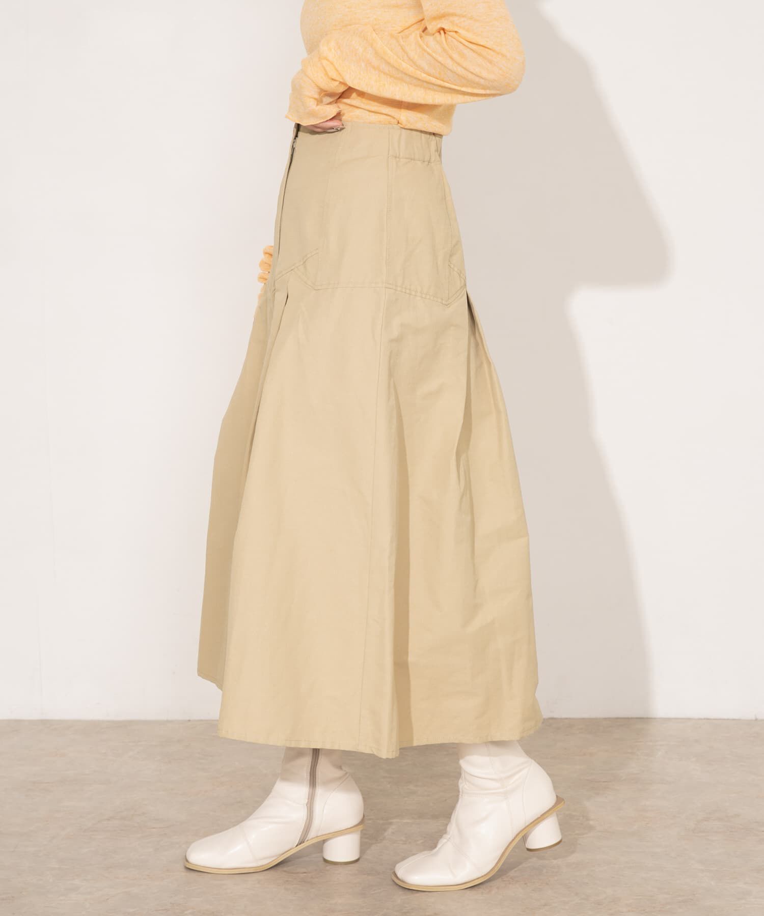  「タックミディスカート」|スカート|