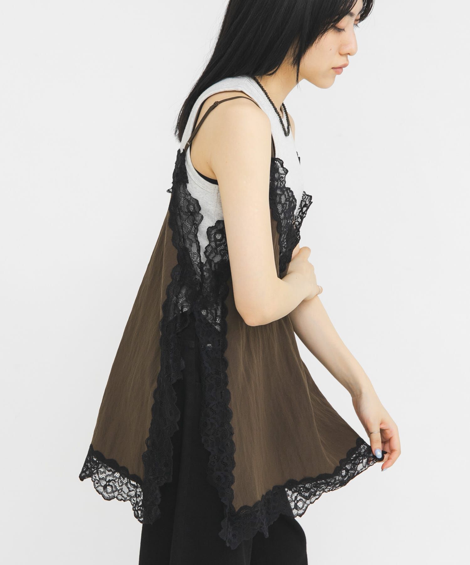  「『一部WEB限定カラー』ヴィンテージライクレースキャミソール」|キャミソール|
