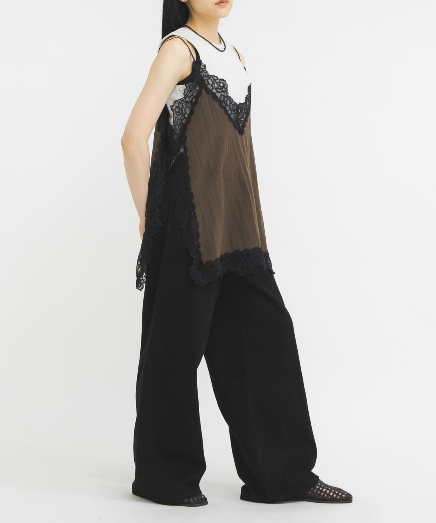  「『一部WEB限定カラー』ヴィンテージライクレースキャミソール」|キャミソール|