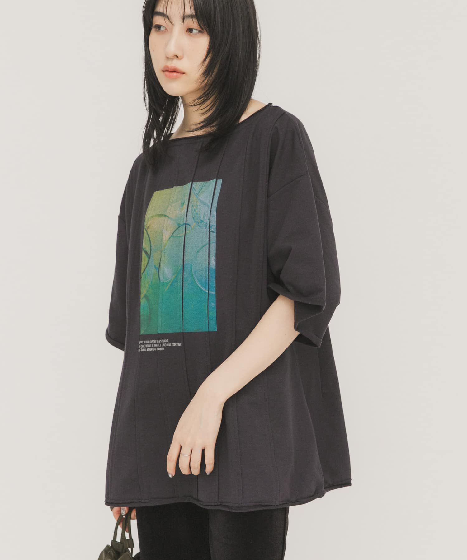  「ピンタックフォトプリントTEE」|Tシャツ・カットソー|