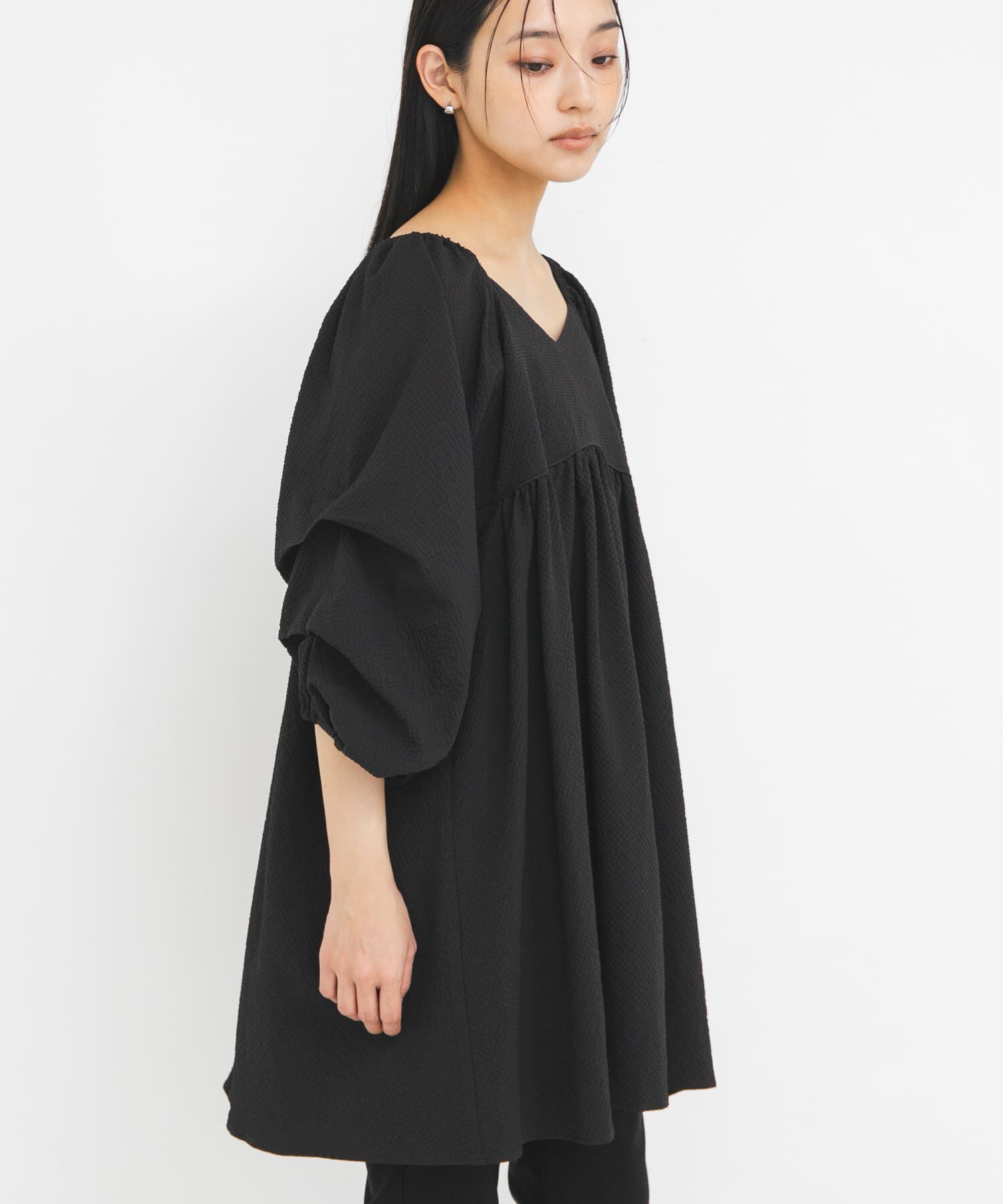  「タックスリーブミニワンピース」|その他|