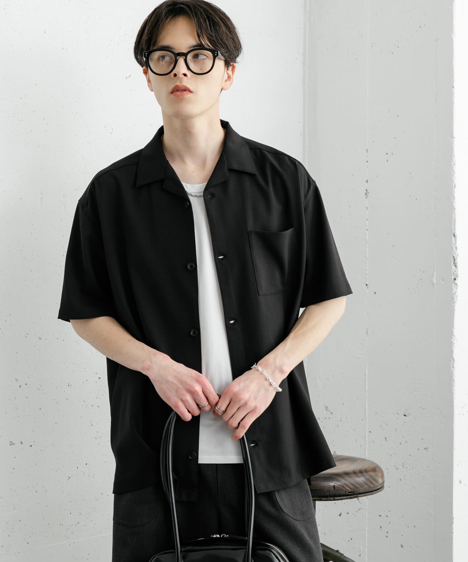 SENSE OF PLACE by URBAN RESEARCH「『ユニセックス』オープンカラールーズショートスリーブシャツ」|シャツ・ブラウス|