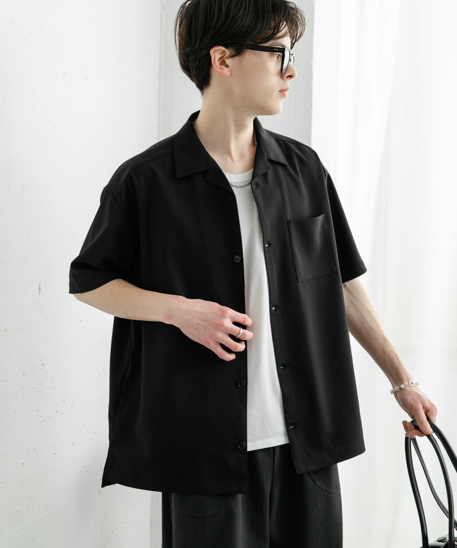 SENSE OF PLACE by URBAN RESEARCH「『ユニセックス』オープンカラールーズショートスリーブシャツ」|シャツ・ブラウス|