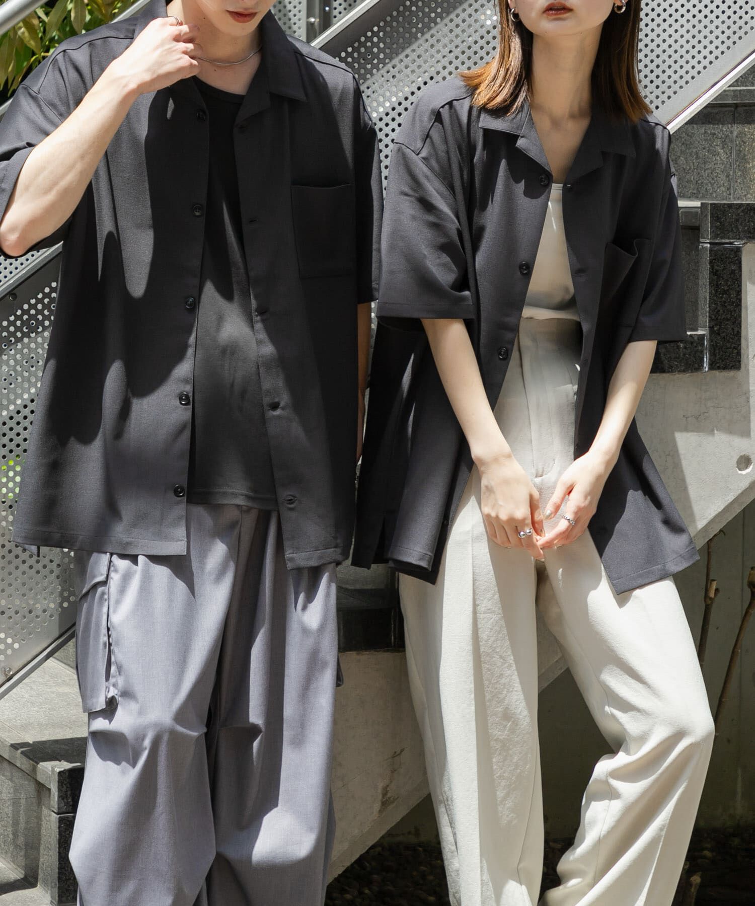 SENSE OF PLACE by URBAN RESEARCH「『ユニセックス』オープンカラールーズショートスリーブシャツ」|シャツ・ブラウス|