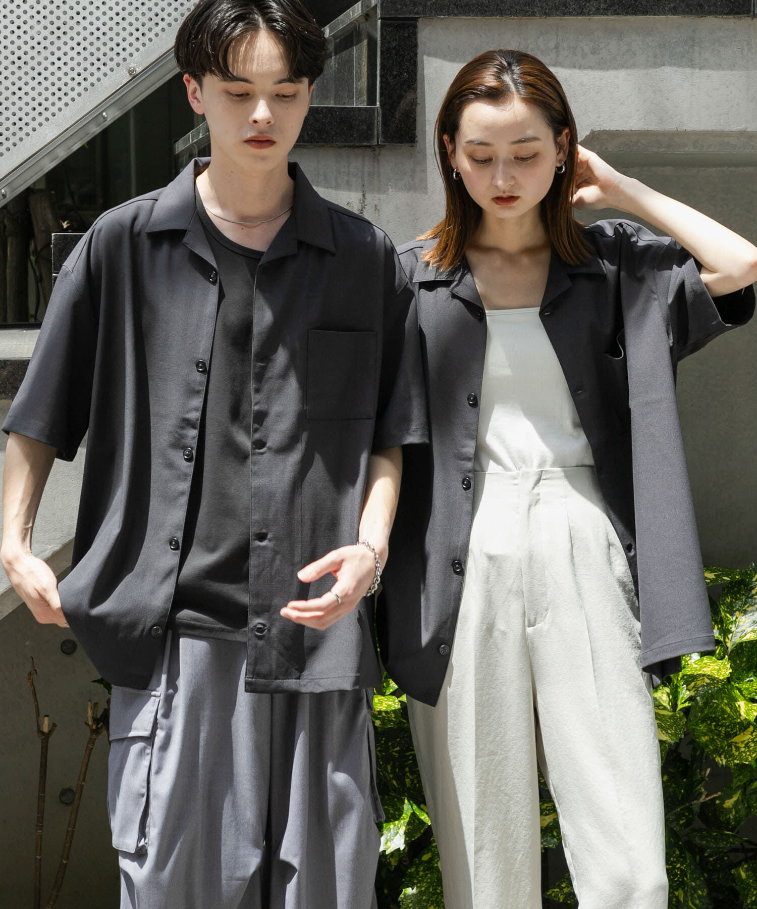 SENSE OF PLACE by URBAN RESEARCH「『ユニセックス』オープンカラールーズショートスリーブシャツ」|シャツ・ブラウス|