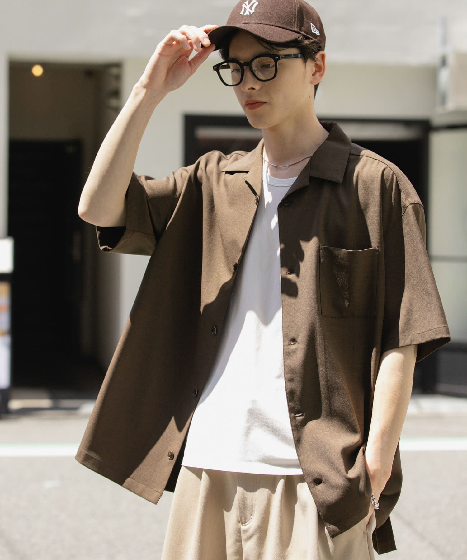 SENSE OF PLACE by URBAN RESEARCH「『ユニセックス』オープンカラールーズショートスリーブシャツ」|シャツ・ブラウス|