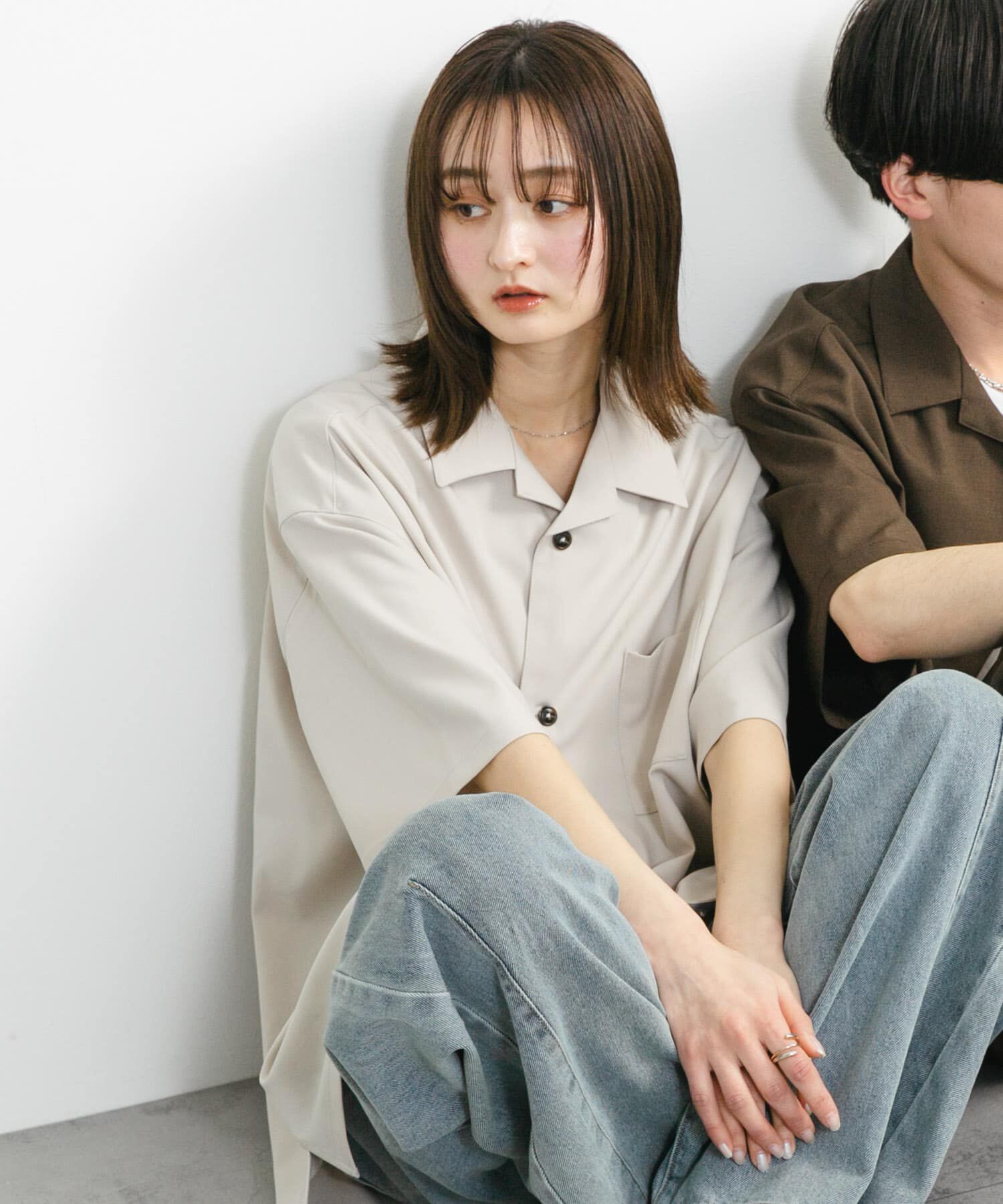 SENSE OF PLACE by URBAN RESEARCH「『ユニセックス』オープンカラールーズショートスリーブシャツ」|シャツ・ブラウス|