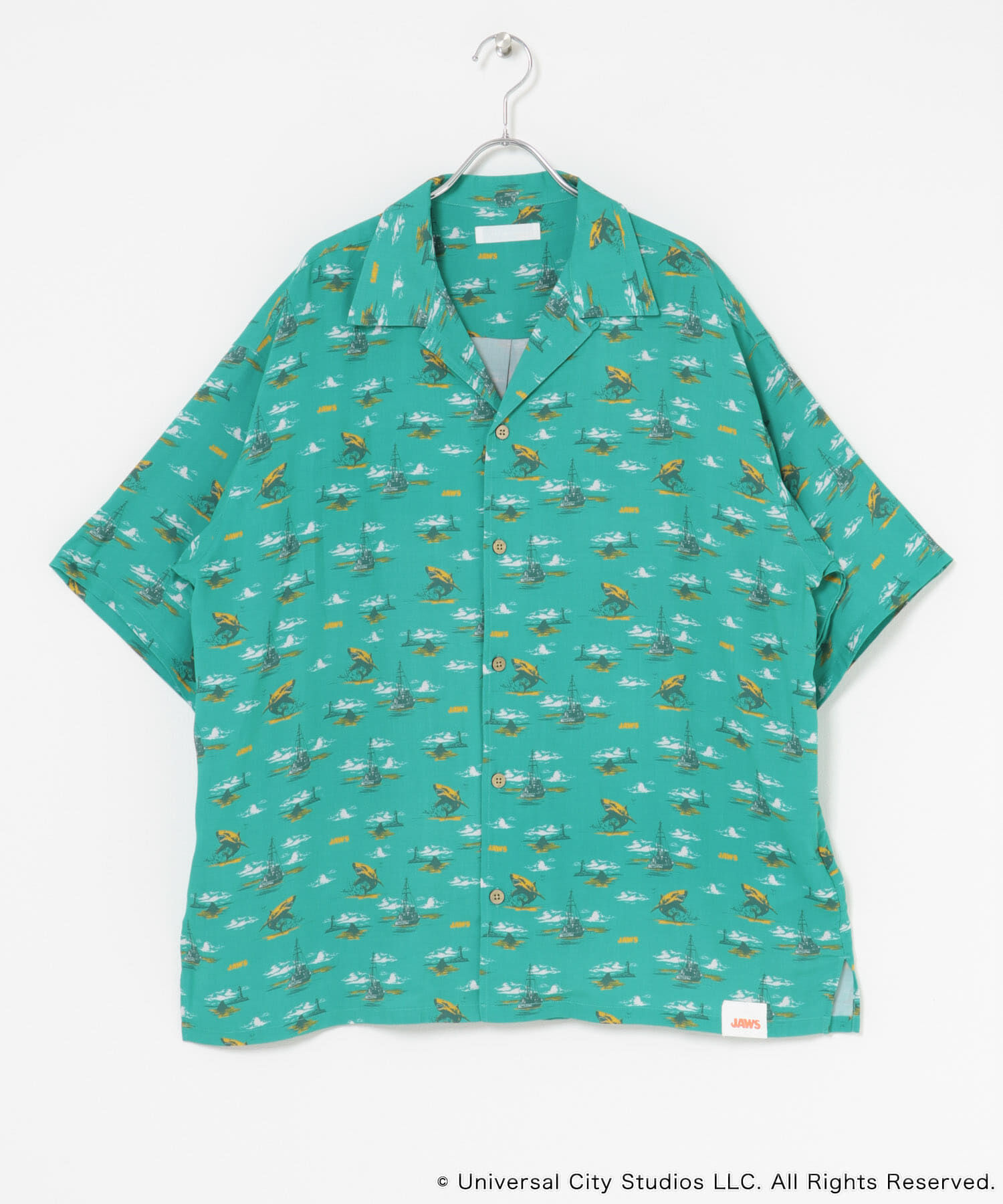 SENSE OF PLACE by URBAN RESEARCH「『別注』JAWS&times;SENSE OF PLACE　総柄オープンカラーシャツ」|シャツ・ブラウス|