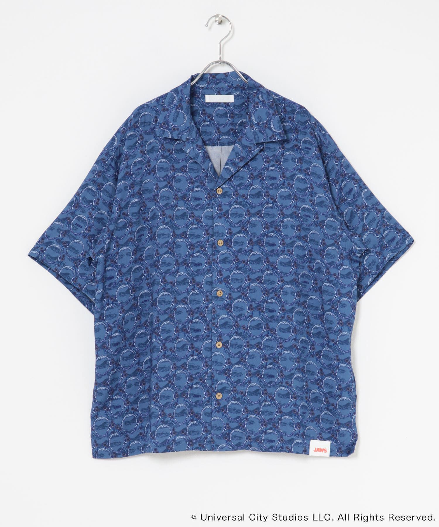 SENSE OF PLACE by URBAN RESEARCH「『別注』JAWS&times;SENSE OF PLACE　総柄オープンカラーシャツ」|シャツ・ブラウス|