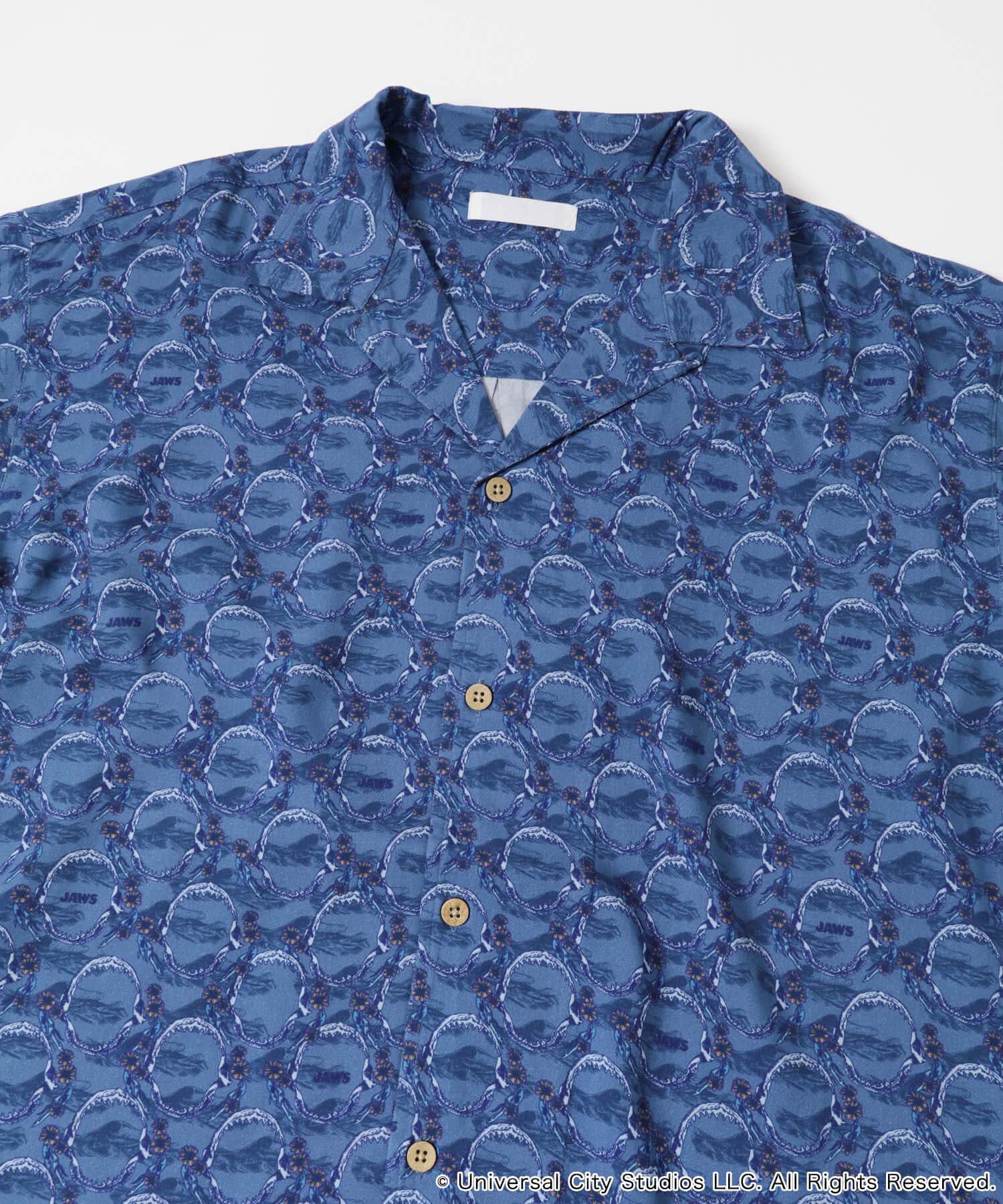 SENSE OF PLACE by URBAN RESEARCH「『別注』JAWS&times;SENSE OF PLACE　総柄オープンカラーシャツ」|シャツ・ブラウス|