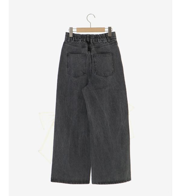  「リボンブローチセットキラキラデニム」|デニム|