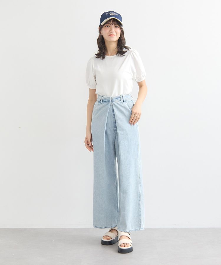 earth music&ecology「フロントタックデニムパンツ」|デニム|