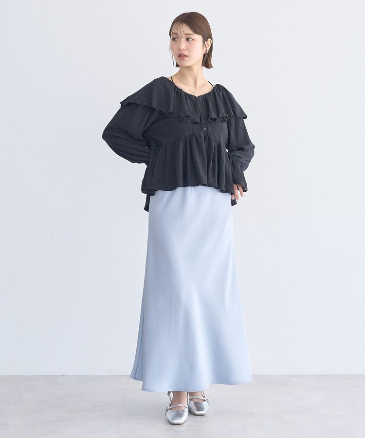 earth music&ecology「ラッフルカラーカットブラウス」|シャツ・ブラウス|