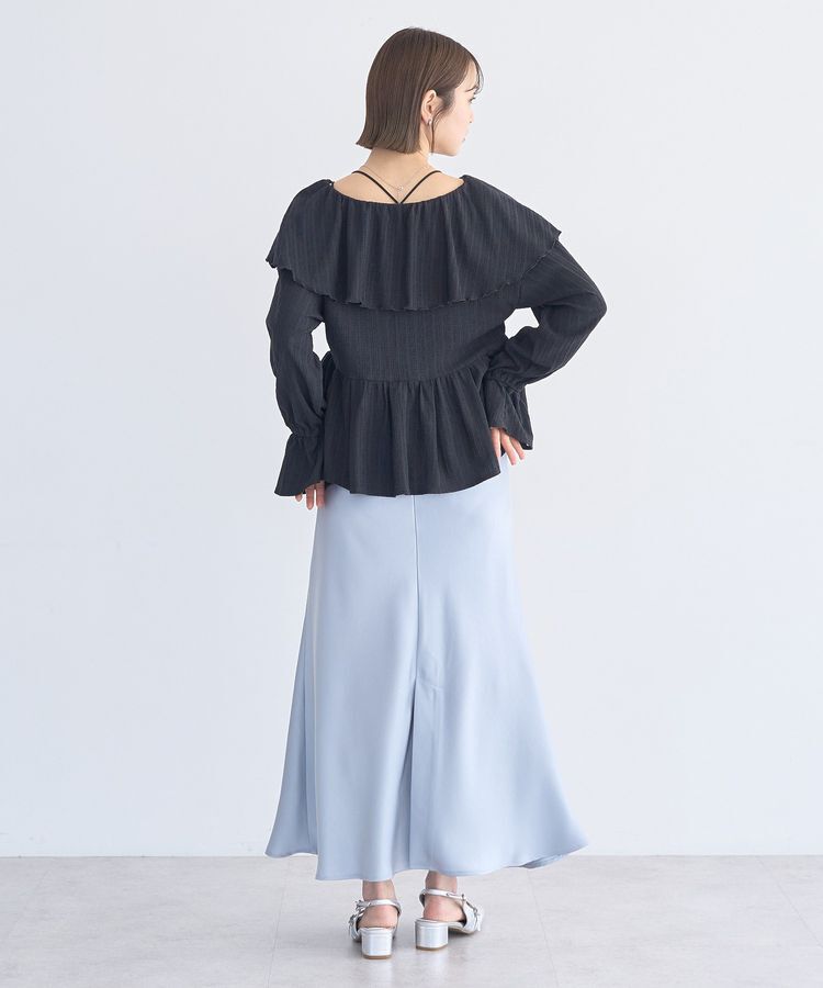 earth music&ecology「ラッフルカラーカットブラウス」|シャツ・ブラウス|