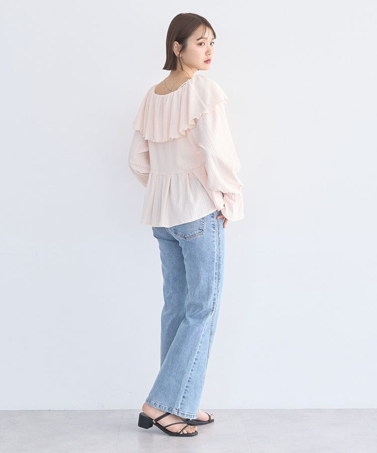 earth music&ecology「ラッフルカラーカットブラウス」|シャツ・ブラウス|