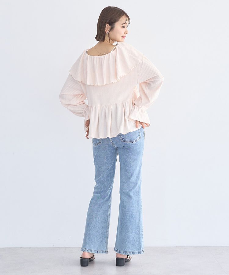 earth music&ecology「ラッフルカラーカットブラウス」|シャツ・ブラウス|