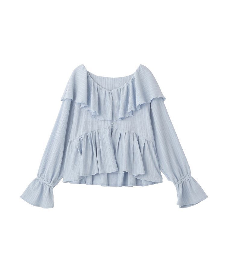 earth music&ecology「ラッフルカラーカットブラウス」|シャツ・ブラウス|