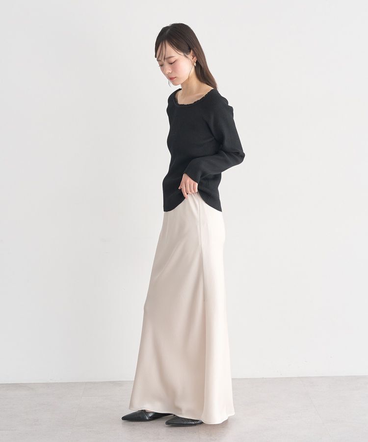 earth music&ecology「レーストリムリブニットプルオーバー」|ニット・セーター|