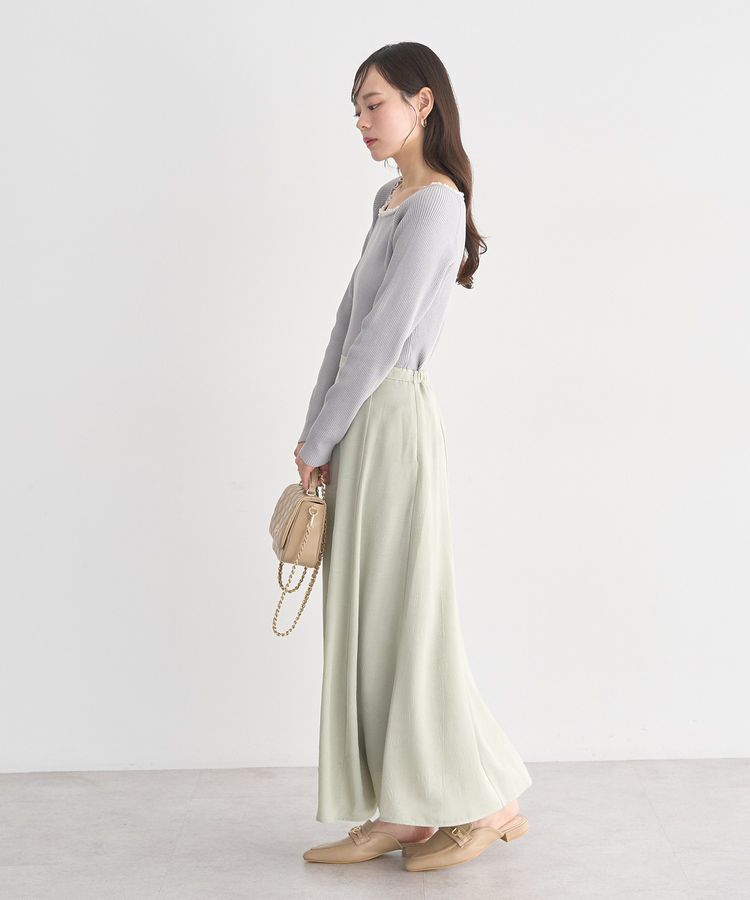 earth music&ecology「レーストリムリブニットプルオーバー」|ニット・セーター|