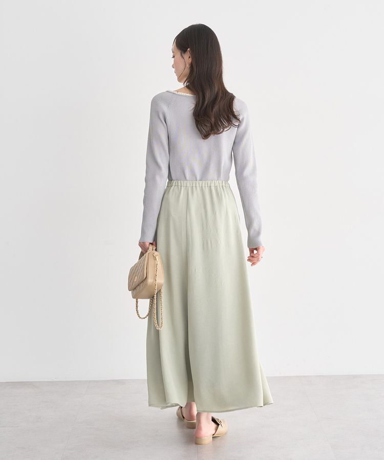 earth music&ecology「レーストリムリブニットプルオーバー」|ニット・セーター|