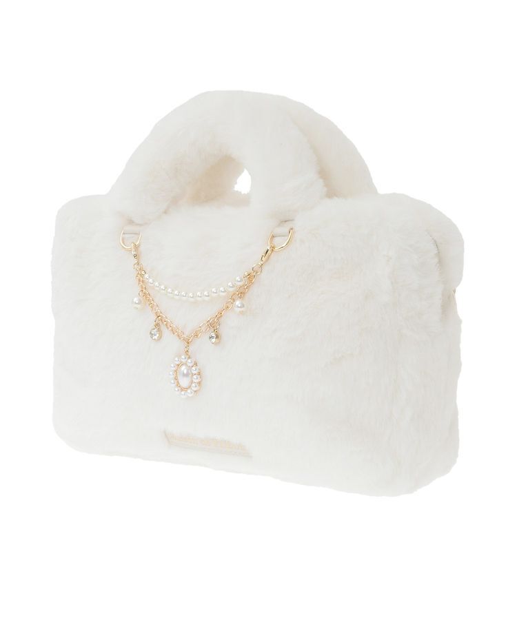 Maison de FLEUR「チャーム付きファー2Wayボストンバッグ」|ハンドバッグ|