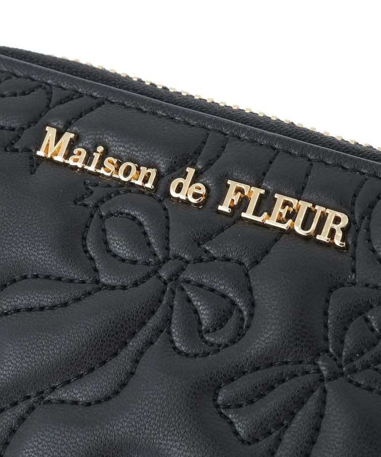 Maison de FLEUR「リボンキルティングフラグメントケース」|財布|